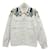 Valentino Giacca-camicia con ricamo floreale in cotone Argento
