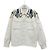 Valentino Giacca-camicia con ricamo floreale in cotone Argento - vista 4
