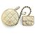Chanel Portamonete Novelty mai usato AirPods Keyring Pouch Gold D'oro