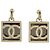 Chanel Orecchini quadrati CC Logo mai usati