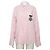 Gucci Chemise à rayures pour femme en coton rose avec logo brodé