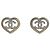Chanel Orecchini a cuore con logo CC mai usati D'oro