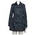 Burberry Trench jacket con cintura da donna in nylon blu navy