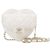 Chanel Mini bolso cinturón de corazón en cuero blanco