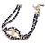 Chanel Bracciale COCO in pelle di agnello blu con catena dorata da donna - vista 2