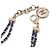 Chanel Bracciale COCO in pelle di agnello blu con catena dorata da donna - vista 3