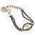 Chanel Bracciale COCO in pelle di agnello blu con catena dorata da donna - vista 4