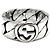 Gucci Anello intrecciato in argento