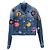 Louis Vuitton Yayoi Kusama Limited Edition Multi-Patch Denim Jacke Blau