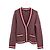 Chanel Kaschmir-Cardigan mit V-Ausschnitt und zwei Taschen Rot