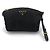 Prada Pouch in nylon con logo triangolo dorato e tracolla Nero - vista 2
