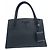 Prada Borsa Tote Media in Pelle Saffiano Nera Nero - vista 12