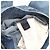Balmain Jeans Biker con Cerniera Argentata Blu - vista 9