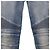 Balmain Jeans Biker con Bottoni Dorati e Zip Blu - vista 3