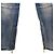 Balmain Jeans Biker con Bottoni Dorati e Zip Blu - vista 4