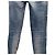 Balmain Jeans Biker con Bottoni Dorati e Zip Blu - vista 6