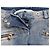 Balmain Jeans Biker con Bottoni Dorati e Zip Blu - vista 8