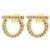 Salvatore Ferragamo Orecchini Gancini Crystal da donna D'oro - vista 2