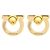 Salvatore Ferragamo Orecchini Gancini Crystal da donna D'oro - vista 5