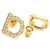 Salvatore Ferragamo Orecchini Gancini Crystal da donna D'oro - vista 6