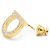 Salvatore Ferragamo Orecchini Gancini Crystal da donna D'oro - vista 7