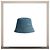Dior Sombrero Bucket Teddy de ala estrecha Blue Cotton Linen Denim - Ansicht 2
