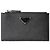 Prada Portacarte con zip e logo Triangle Nero
