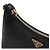 Prada Borsa hobo multi Re-Edition in pelle Saffiano nera con catena dorata - vista 8