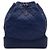 Chanel Zaino Gabrielle Medium in vitello blu scuro