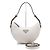 Prada Borsa Tote e Borsa a Tracolla e Spalla in Pelle Bianca Arke con Logo Triangolo Dorato