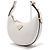 Prada Borsa Tote e Borsa a Tracolla e Spalla in Pelle Bianca Arke con Logo Triangolo Dorato - vista 2