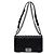 Chanel Borsa a tracolla e spalla Boy Medium Flap in vitello verniciato nero con catena argentata