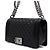 Chanel Borsa a tracolla e spalla Boy Medium Flap in vitello verniciato nero con catena argentata - vista 3
