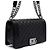 Chanel Borsa a tracolla e spalla Boy Medium Flap in vitello verniciato nero con catena argentata - vista 4