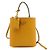 Prada Borsa Tote e Borsa a Tracolla Medium Yellow Saffiano Doblé Panier Giallo