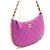 Chanel Borsa a tracolla hobo da donna in pelle di agnello viola con catena CC dorata Porpora - vista 3