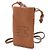 Céline Borsa a tracolla pochette per telefono Triomphe in pelle color Tan con coulisse - vista 3