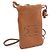 Céline Borsa a tracolla pochette per telefono Triomphe in pelle color Tan con coulisse - vista 4