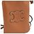 Céline Borsa a tracolla pochette per telefono Triomphe in pelle color Tan con coulisse - vista 5