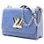 Louis Vuitton Borsa a tracolla e crossbody Denim Twist MM Silver Chain Blu - vista 2