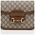 Horsebit 1955 Gucci Borsa a tracolla Small Horsebit GG Marrone - vista 3