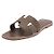 Hermès Sandali ciabatte ORAN da donna in Epsom Taupe Marrone - vista 2