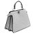 Fendi Bolso tote y bandolera Peekaboo See Small de cristal plateado Plata - vista 4