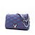 Louis Vuitton Denim Malta MM Schultertasche mit silberner Kette Blau - Ansicht 2