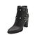 Valentino Botas de cano curto Rockstud em couro preto para mulher - vista 2