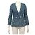 Balmain Chaqueta vaquera de algodón azul lavado para mujer