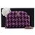Chanel Mini bolsa de ombro meia-lua em tweed roxo com corrente dourada