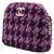 Chanel Mini bolsa de ombro meia-lua em tweed roxo com corrente dourada - vista 3