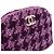 Chanel Mini bolsa de ombro meia-lua em tweed roxo com corrente dourada - vista 9