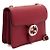 Gucci Borsa a spalla e borsa a tracolla rossa con piccola catena intrecciata - vista 3